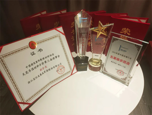 2021頂墻行業(yè)年會(huì) 寶仕龍?jiān)佾@八項(xiàng)殊榮