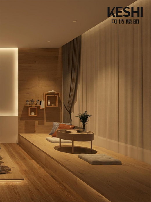 極簡日式家居設(shè)計(jì)，加上KESHI可詩照明無主燈設(shè)計(jì)太絕了