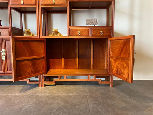 緬甸花梨博古架