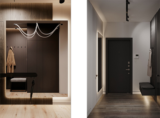 現(xiàn)代時(shí)尚的玄關(guān)照明，這樣的設(shè)計(jì)眼前一亮