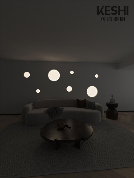 想要好看的客廳背景墻?來看看KESHI可詩照明的方案吧