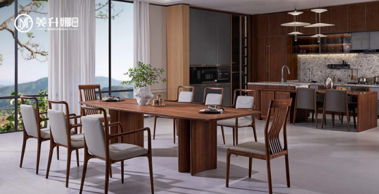 美升娜家具：北美黑胡桃木廚房，演繹煙火與木韻的生活藝術